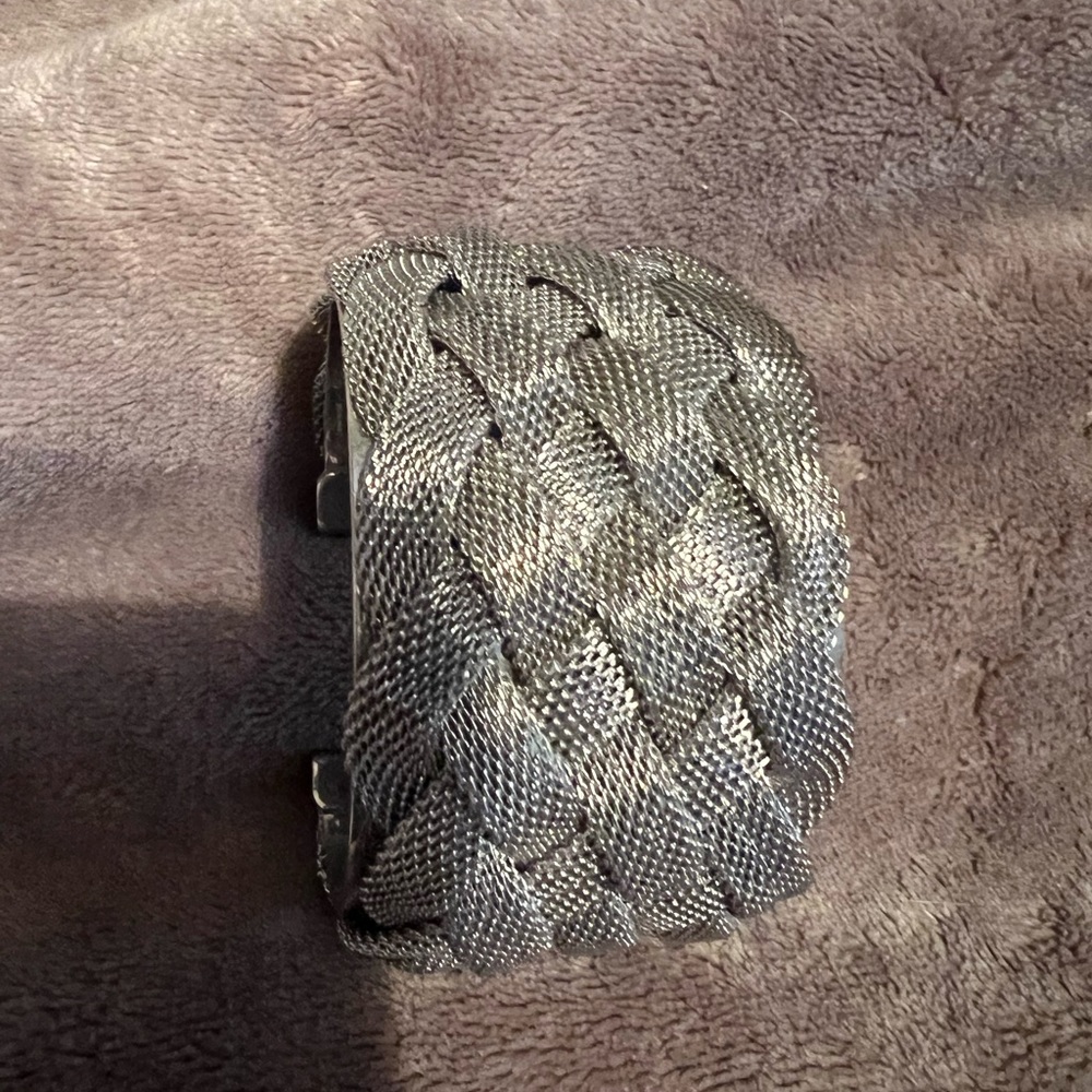 JLo brand sterling silver thick braided bracelet
